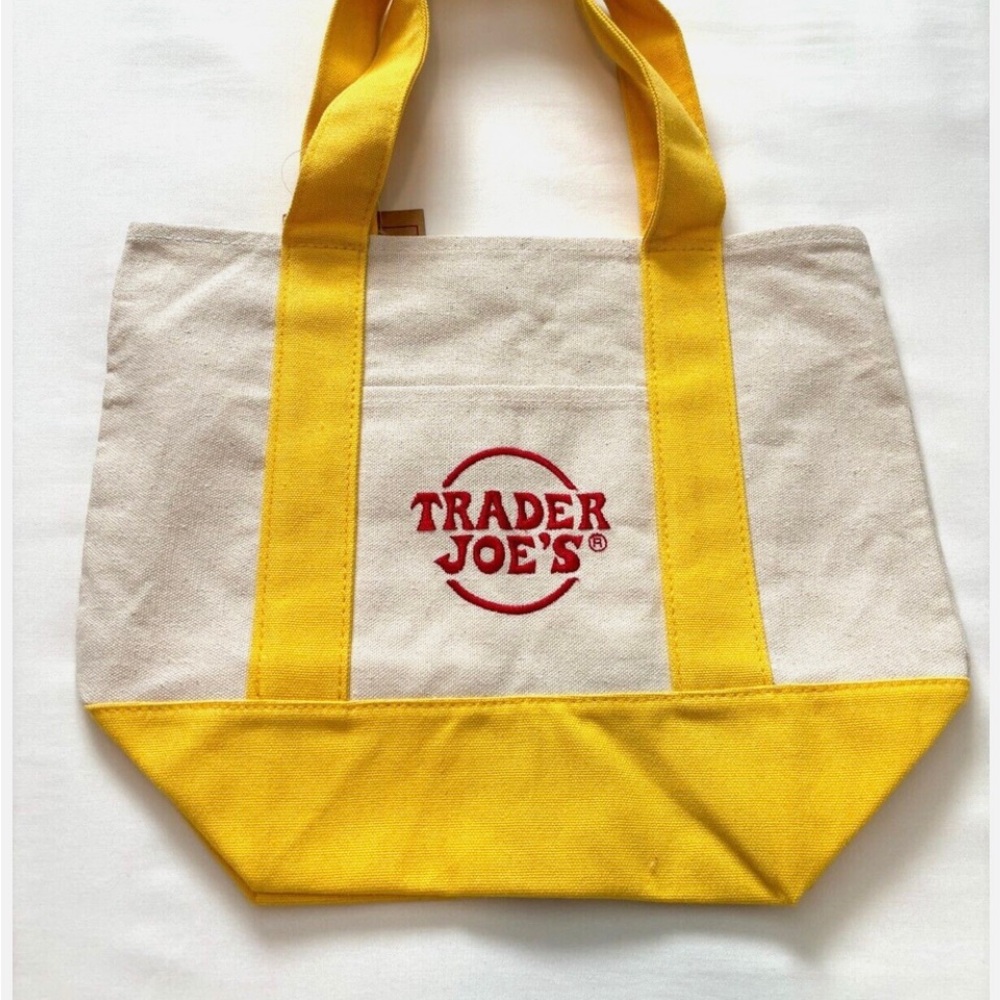 Trader Joe’s Mini Canvas Tote Bag Yellow